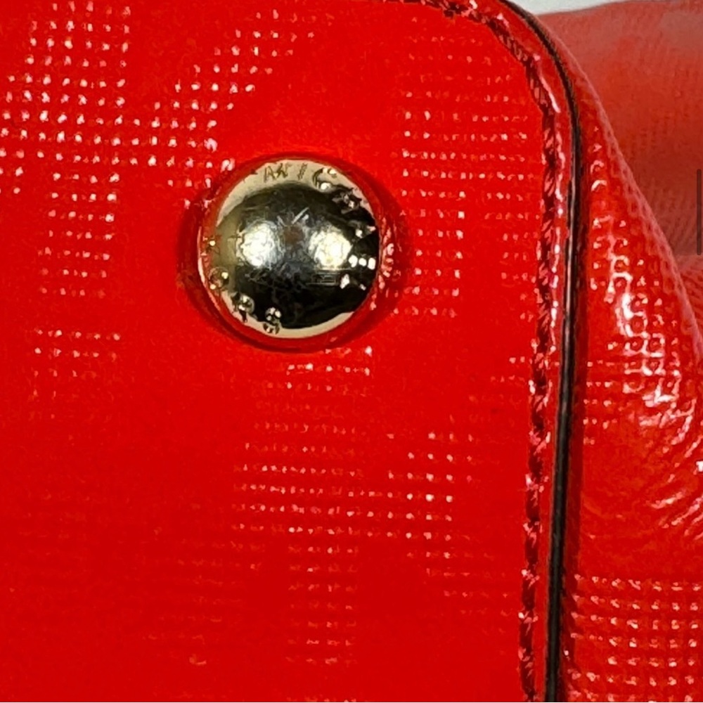 Michael Kors Patent Leather Red Tote Bag - Picture 8 of 11